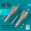 RESKIT RS72-0563 AGM-62 Walleye II missiles (2 pcs) with AN/AWG-16 data link pod (1 pcs) (A-4, A-6, A-7, F-4, F/A-18) (3D Printed) (1/72)